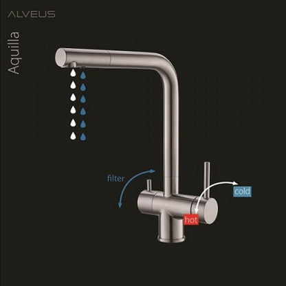 Батерия за кухня Alveus Aquila монокоманда беж мат