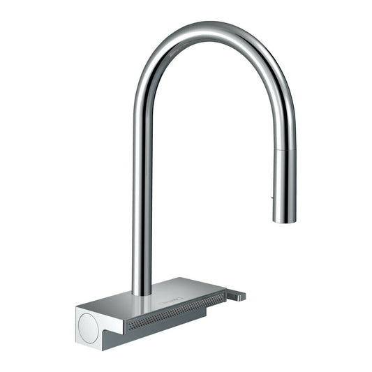 Hansgrohe Aquno Select M81 170 Chrome Kitchen Faucet with Pull-Out Spray 3 Jets