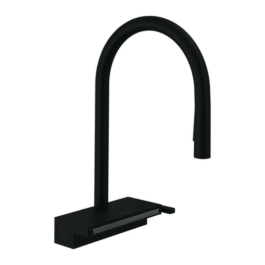 Kitchen Faucet with Pull-Out Spray 3 Jets Hansgrohe Aquno Select M81 170 sBox Matte Black