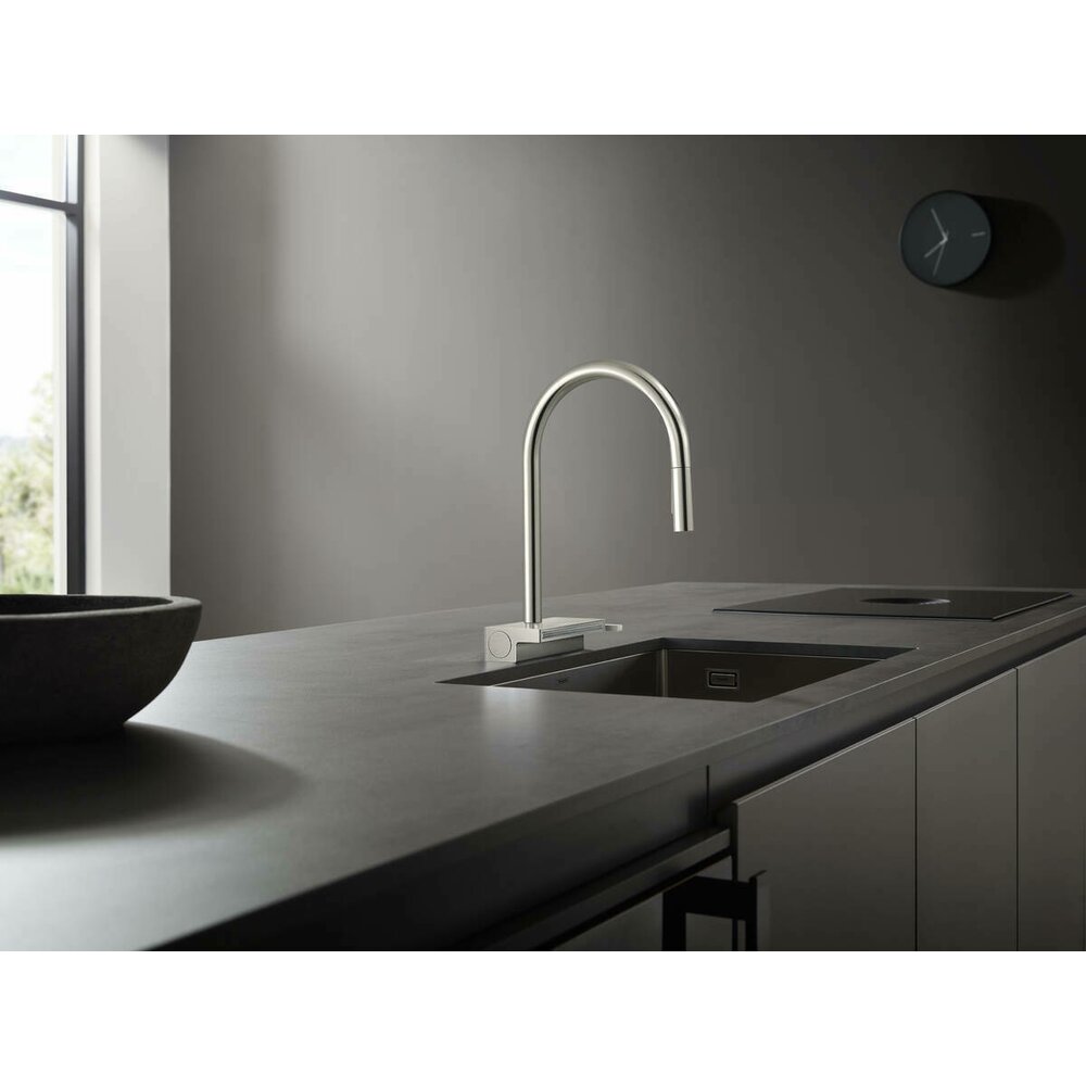 Kitchen Faucet with Pull-Out Spray 3 Jets Hansgrohe Aquno Select M81 170 sBox Matte Black