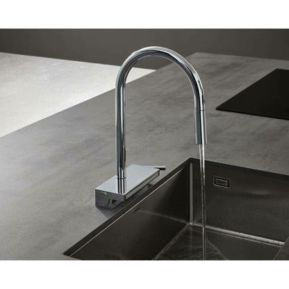 Kitchen Faucet with Pull-Out Spray 3 Jets Hansgrohe Aquno Select M81 170 sBox Matte Black