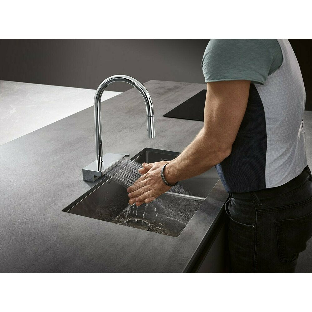Kitchen Faucet with Pull-Out Spray 3 Jets Hansgrohe Aquno Select M81 170 sBox Matte Black