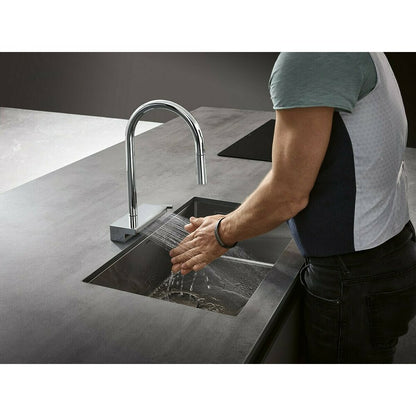 Kitchen Faucet with Pull-Out Spray 3 Jets Hansgrohe Aquno Select M81 170 sBox Matte Black