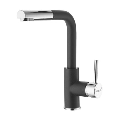 Alveus Siros Black - Chrome Kitchen Faucet with Pull-Out Spray