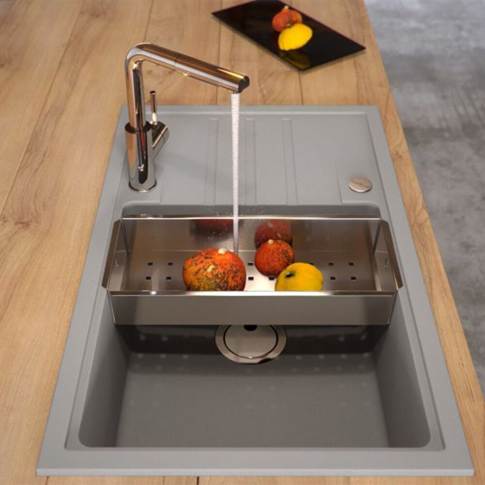 Alveus Siros Black - Chrome Kitchen Faucet with Pull-Out Spray