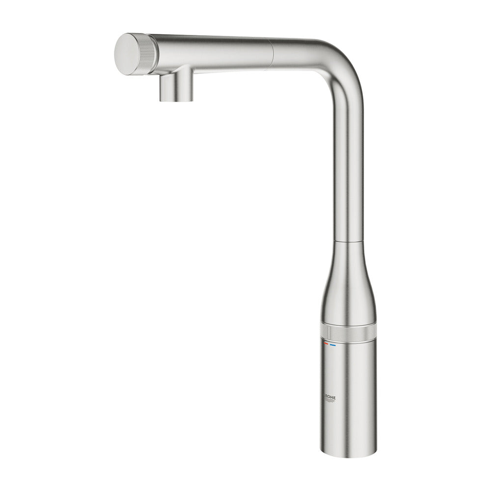 Смесител за кухня с подвижен душ Grohe Essence SmartControl хром мат Supersteel