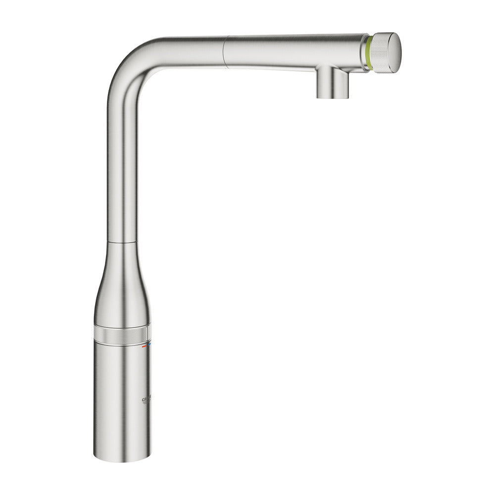 Смесител за кухня с подвижен душ Grohe Essence SmartControl хром мат Supersteel