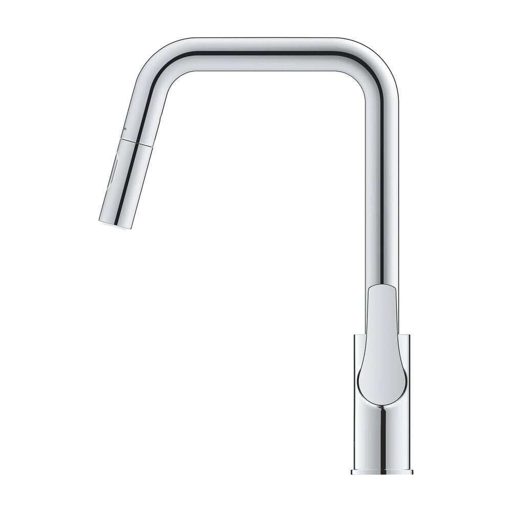 Смесител за кухня с изтеглящ се душ Grohe Eurosmart хром гланц 2 функции