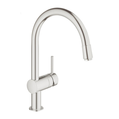 Кухненски кран с.extract. душ Grohe Minta хром мат Supersteel монокоманден