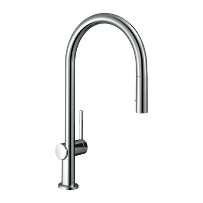 Кухненски смесител с извлекателен душ Hansgrohe Talis M54 210 хром с 2 вида струи
