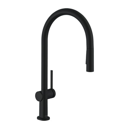 Кухненски смесител с извиваща душ функции Hansgrohe Talis M54 210 черен 2 вида струя