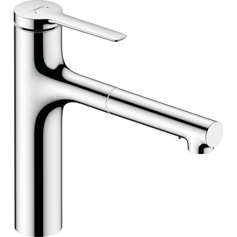 Kitchen faucet with pull-out spray Hansgrohe Zesis M33 160 sBox with 2 jets