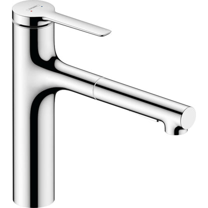 Kitchen faucet with pull-out spray Hansgrohe Zesis M33 160 sBox with 2 jets