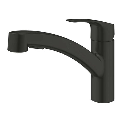 Смесител за кухня с подвижен душ черен мат Grohe Eurosmart New