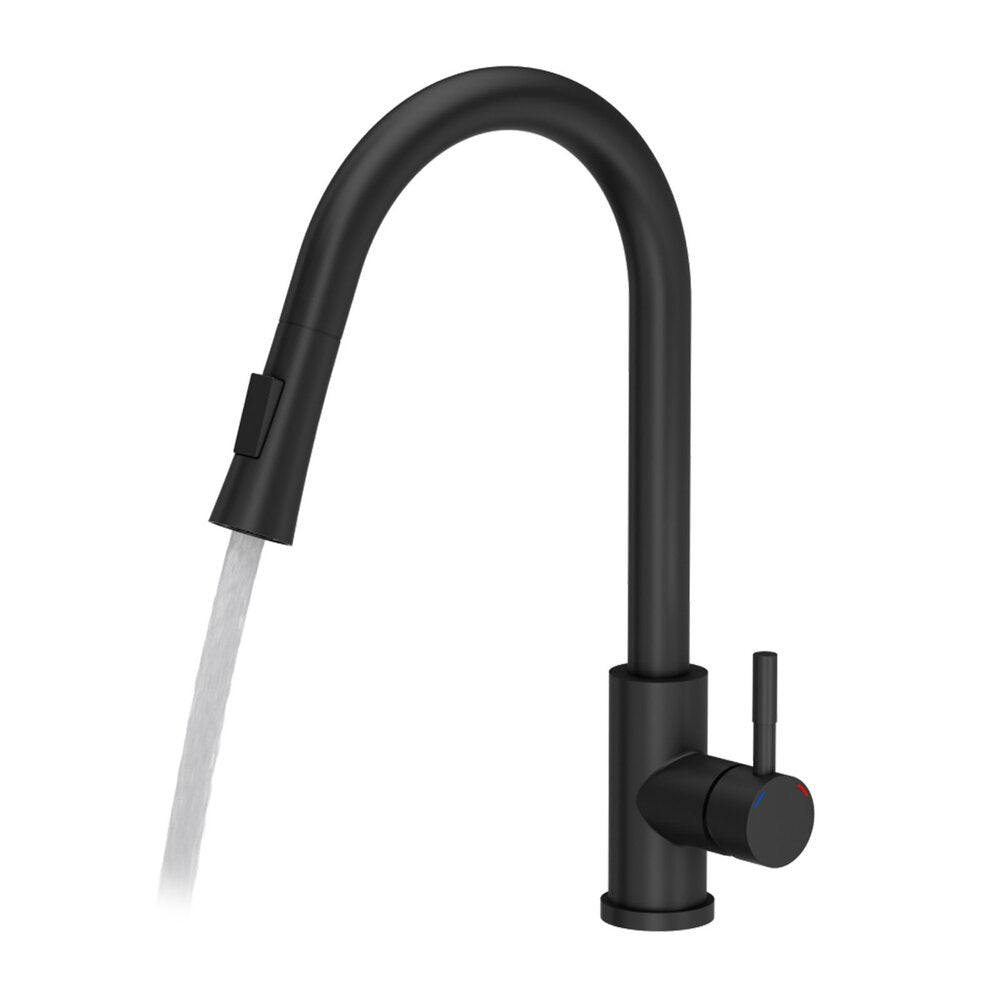 Quadron Pop Julia Matte Black Kitchen Faucet with Pull-Down Spray