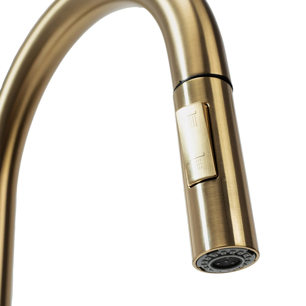 Kitchen faucet with pull-out spray Rea Fresh brushed gold