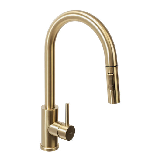 Kitchen faucet with pull-out spray Rea Fresh brushed gold
