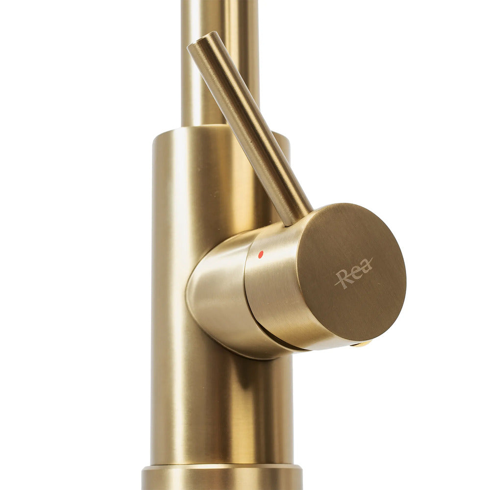 Kitchen faucet with pull-out spray Rea Fresh brushed gold
