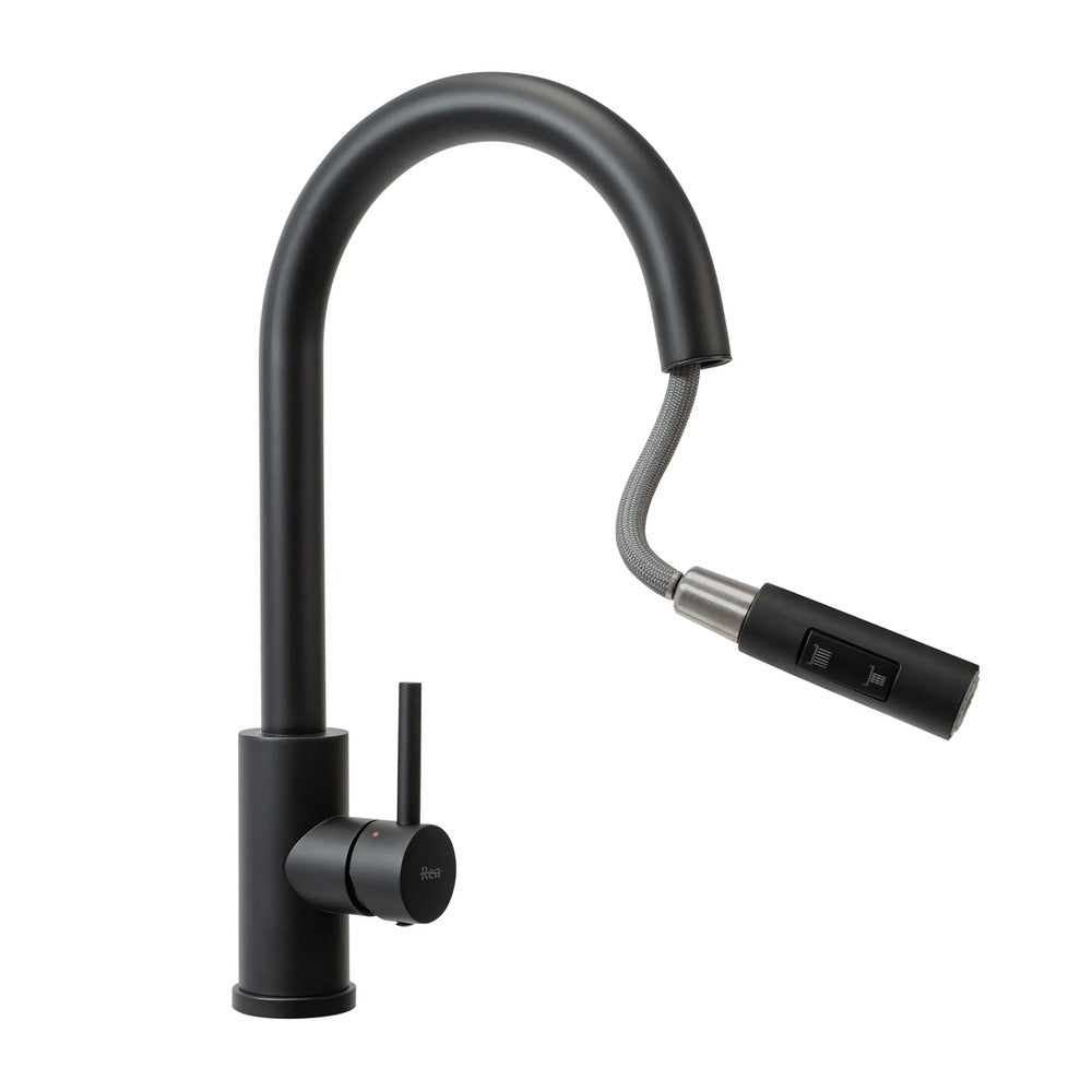 Kitchen faucet with pull-out spray Rea Fresh matte black