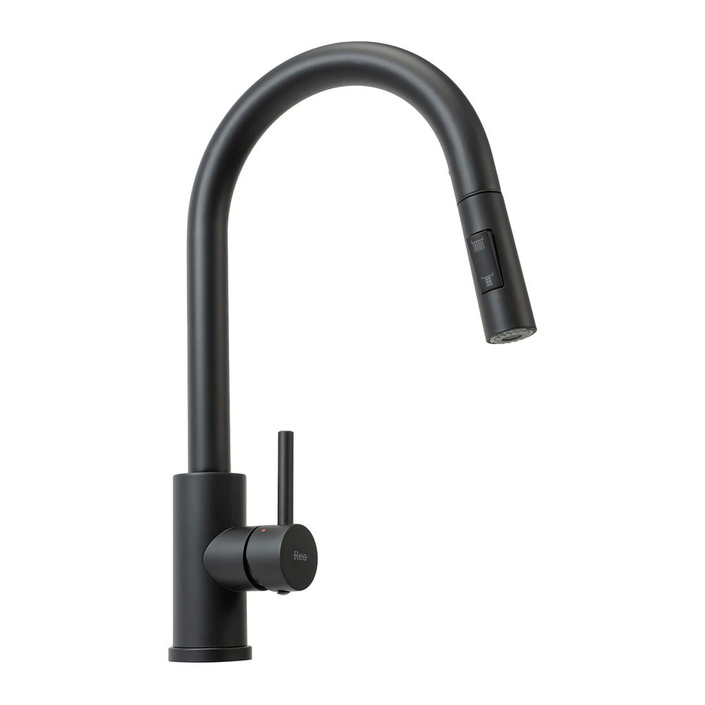 Kitchen faucet with pull-out spray Rea Fresh matte black