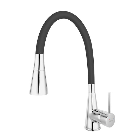 Ferro Zumba II Black Kitchen Faucet with Flexible Spout