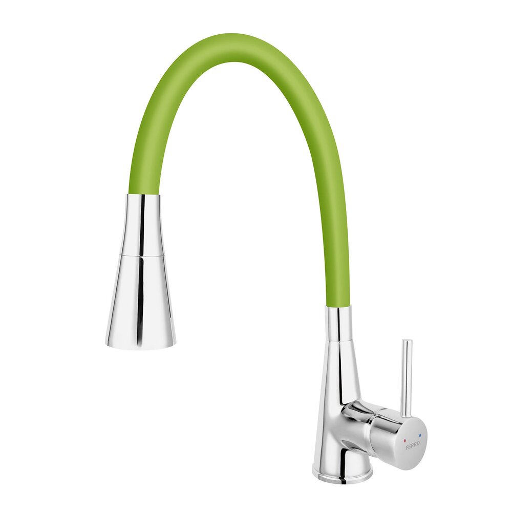 Ferro Zumba II Green Kitchen Faucet with Flexible Spout