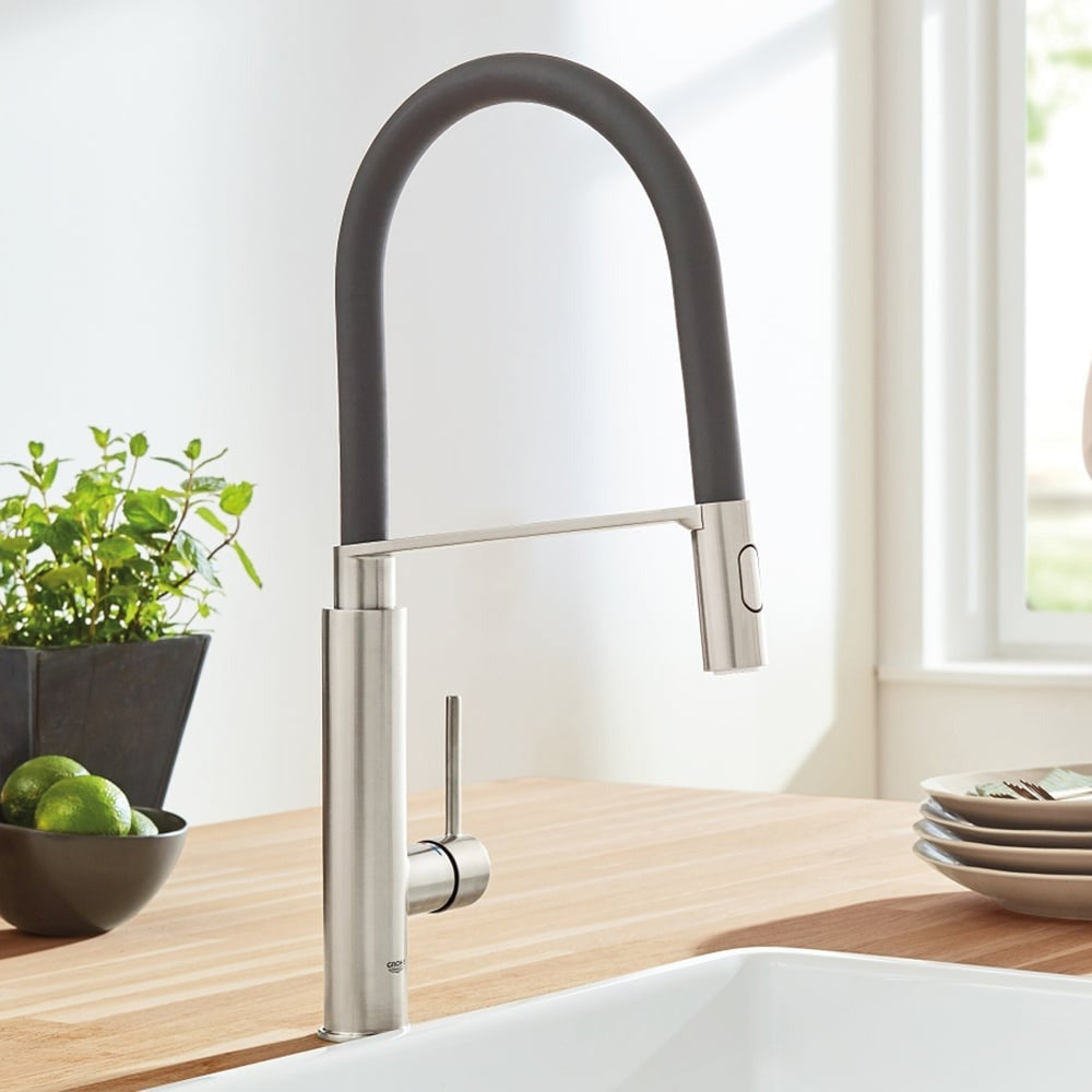 Grohe Concetto Kitchen Faucet with Flexible Spout, Brushed Supersteel