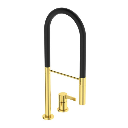 Готова кухня с гъвкава тръба Ideal Standard Gusto 142 злато - черно полу-професионална