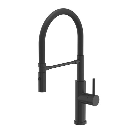 Quadron Unique Andy Kitchen Faucet with Flexible Spout Carbon Black
