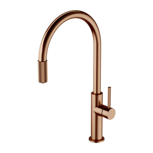 Kitchen faucet with D1 filtration system brushed copper Omnires Switch with 3 ways, for filtered water