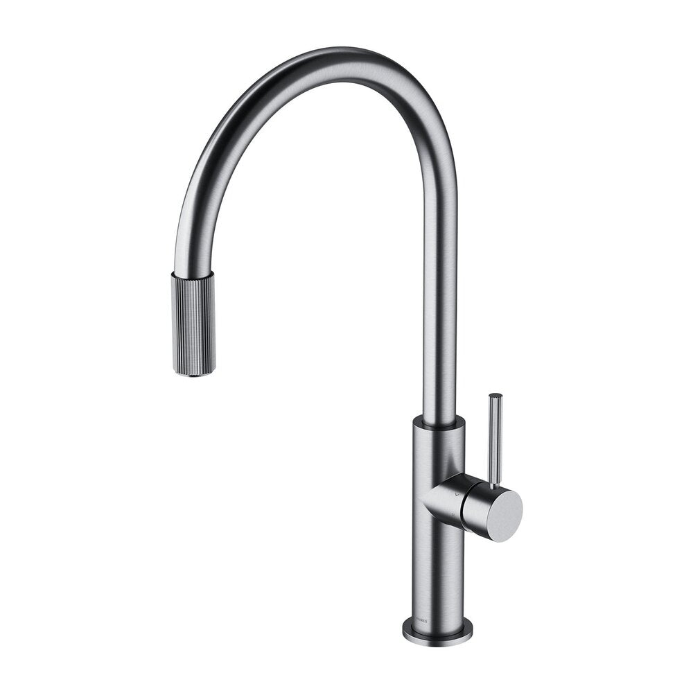 Kitchen faucet with D1 filtration system nickel Omnires Switch with 3 ways, for filtered water