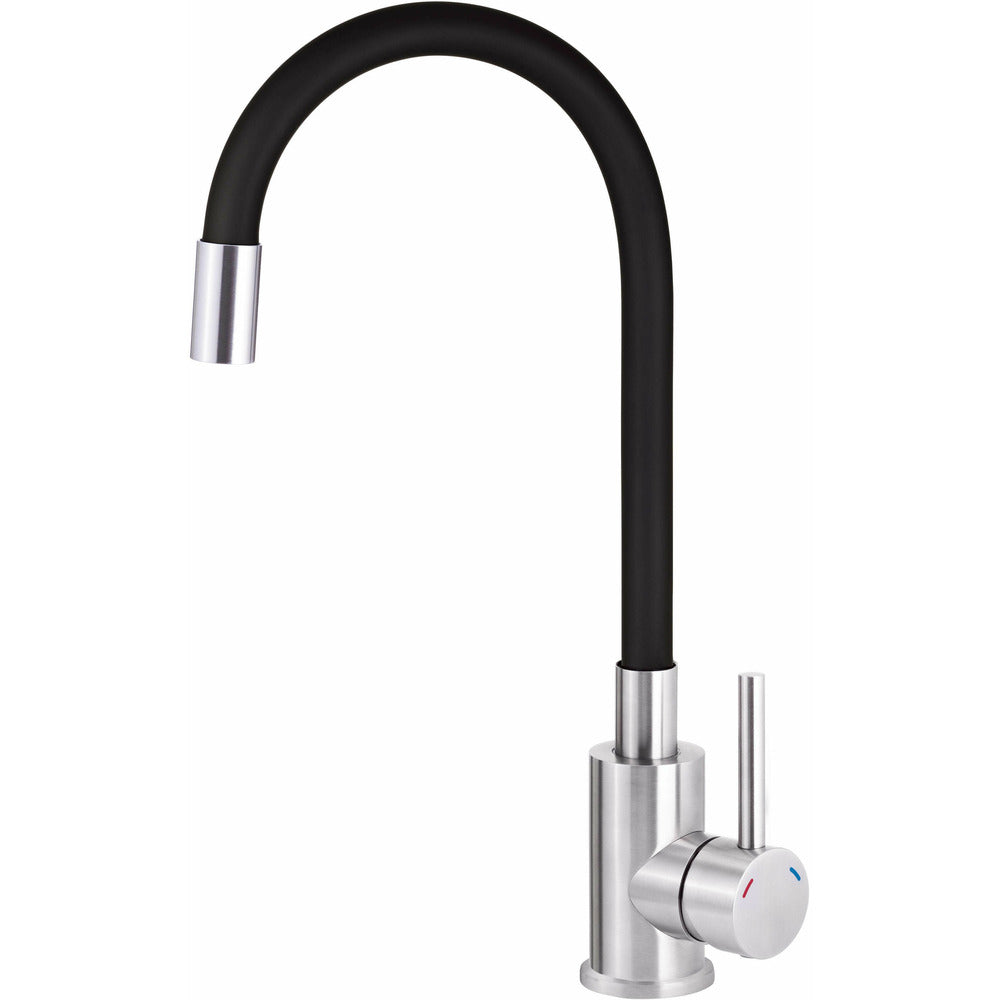 Deante Luno Kitchen Faucet with Flexible Spout Inox/Black