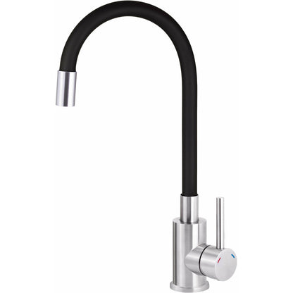 Deante Luno Kitchen Faucet with Flexible Spout Inox/Black