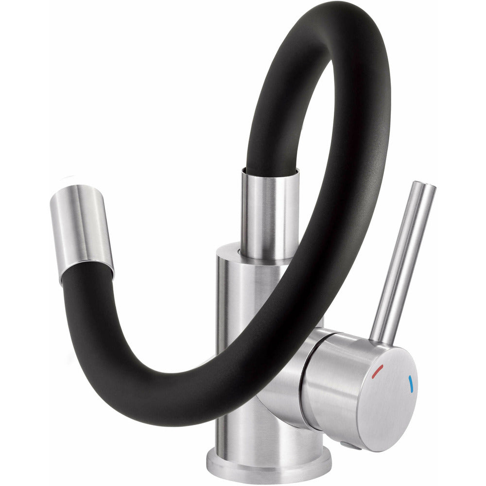 Deante Luno Kitchen Faucet with Flexible Spout Inox/Black