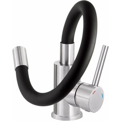 Deante Luno Kitchen Faucet with Flexible Spout Inox/Black