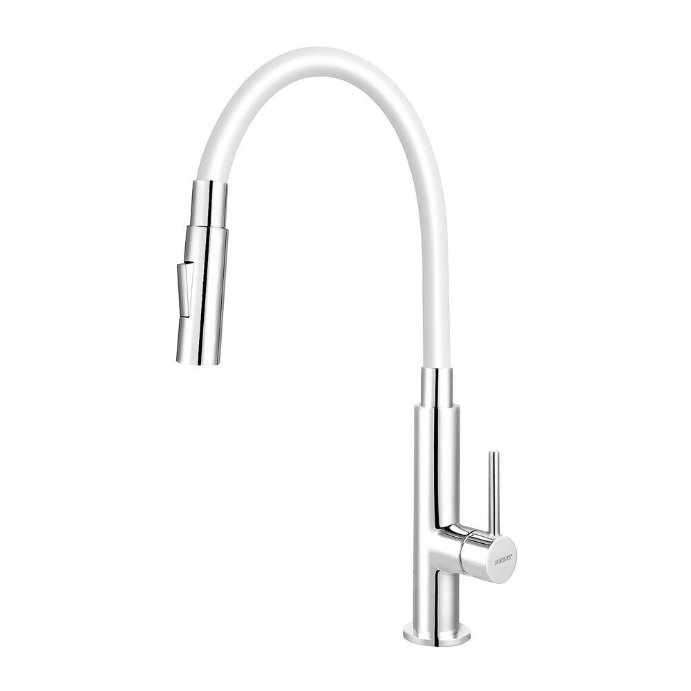 Ferro Zumba Slim 2F Kitchen Faucet White with Flexible Spout