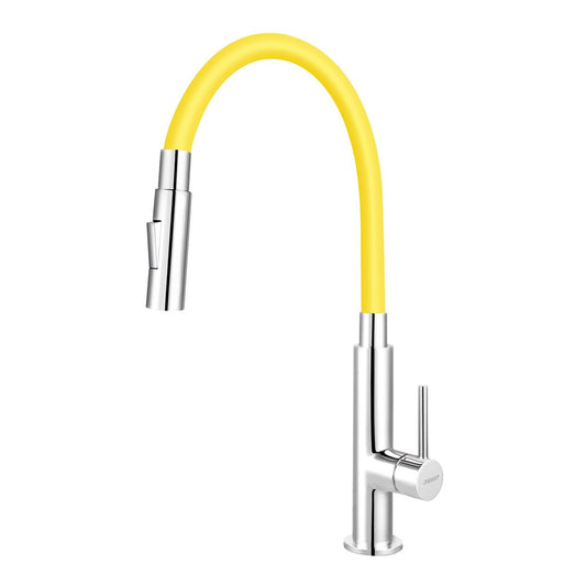 Ferro Zumba Slim 2F Kitchen Faucet Yellow-Lemon with Flexible Spout