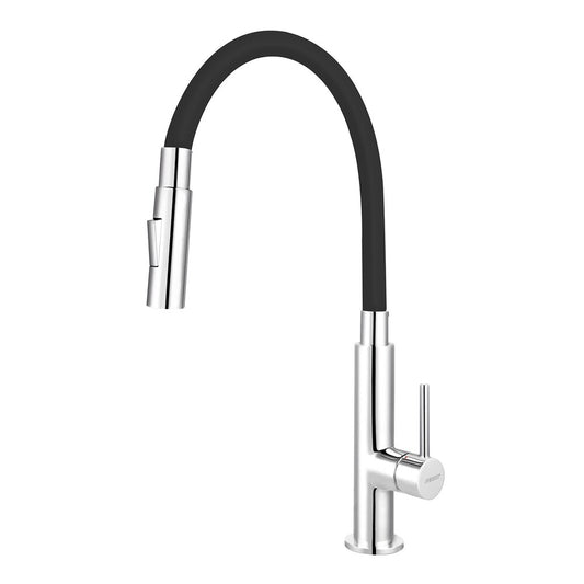 Ferro Zumba Slim 2F Black Kitchen Faucet with Flexible Spout