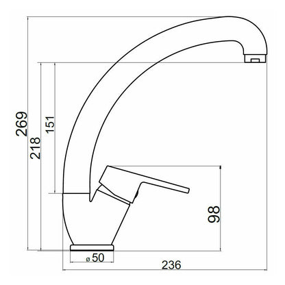Iris New Swan Neck Kitchen Faucet