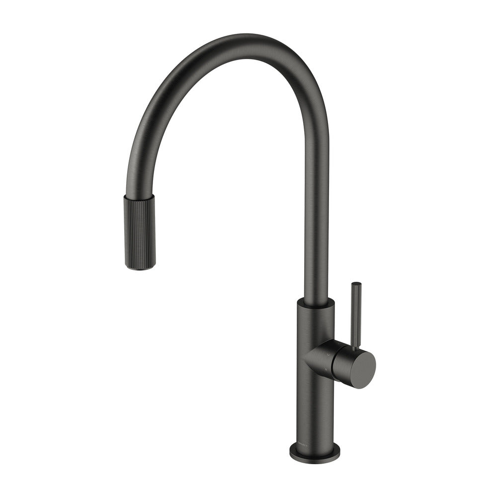 Graphite kitchen faucet Omnires Switch with 3 ways, for filtered water
