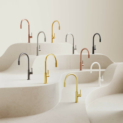 Graphite kitchen faucet Omnires Switch with 3 ways, for filtered water