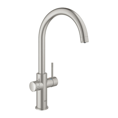 Кухненски миксер Grohe Blue Home хромирана Supersteel тръба тип C и Starter Kit