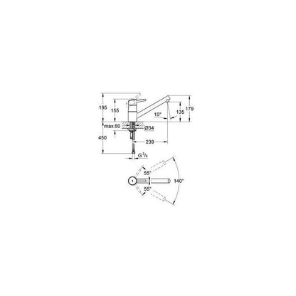 Миксер за кухня Grohe Concetto с хром покритие