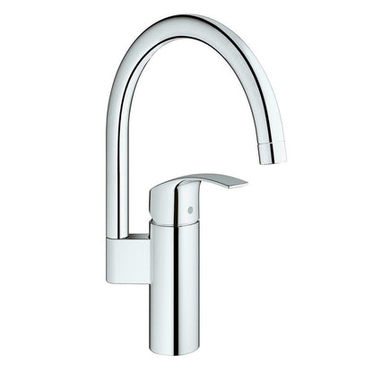 Смесител за кухня Grohe Eurosmart New с висок хромиран корпус