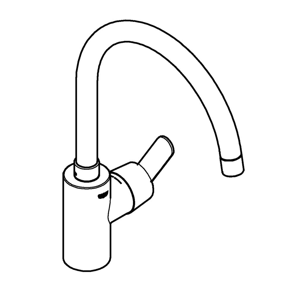 Кухненска батерия Grohe Get монокоманден хром гланц