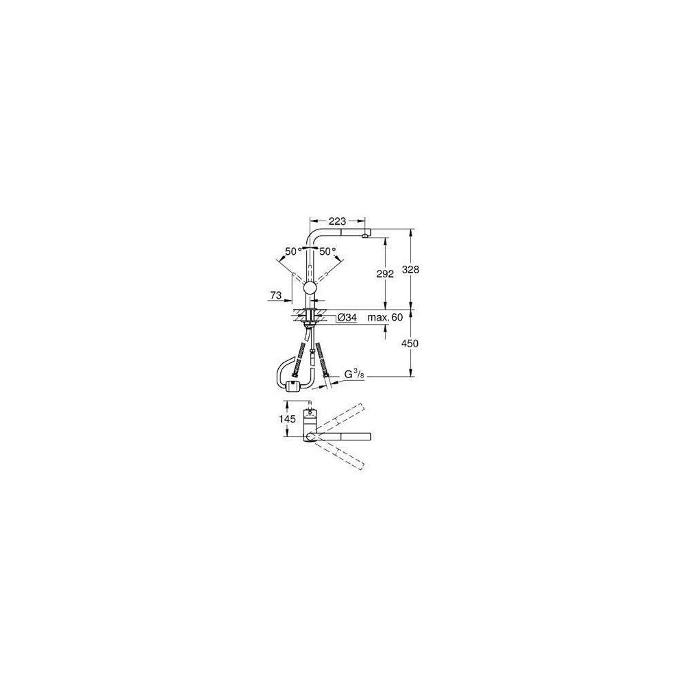 Grohe Minta Kitchen Faucet with Pull-Out Spray Chrome