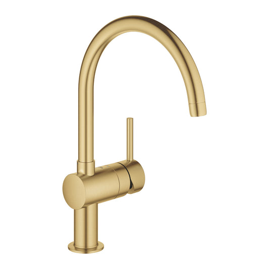 Смесител за кухня Grohe Minta монокоманден злато матово Cool Sunrise