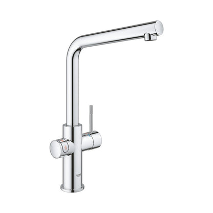 Смесител за кухня Grohe Red Duo хром, L-образен кран и бойлер размер L