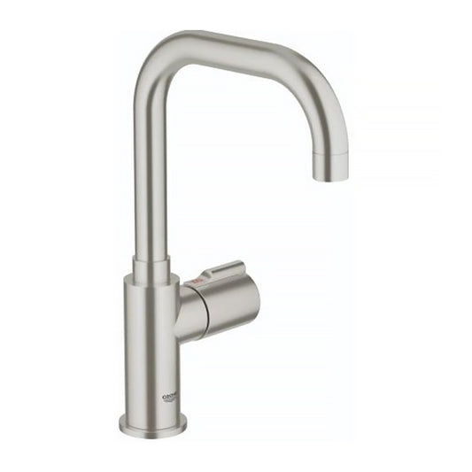 Grohe Red Mono Kitchen Faucet for Instant Hot Water Brushed Steel