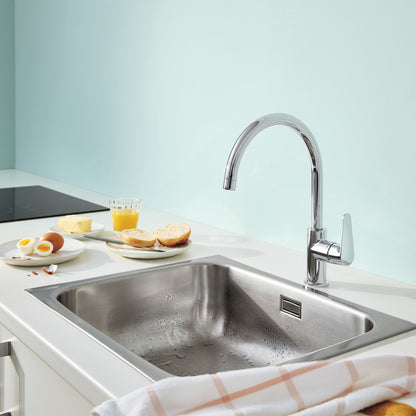 Смесител за кухня Grohe Start Curve с подвижен чучур хром